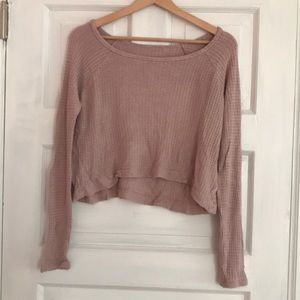 Pacsun dusty pink waffle sweater